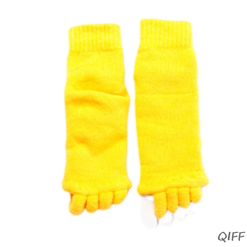 Women Foot Massage Five Toes Separator Socks Pain Relief Hallux Valgus Corrector 95AB - Цвет: Y