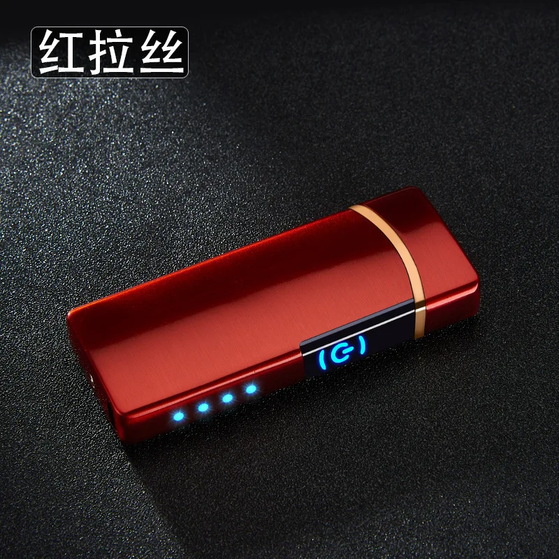 Сенсорная Зажигалка USB металлическая перезаряжаемая ветрозащитный негорящий электрические зажигалки двойная дуга электронная плазменная зажигалка - Цвет: 7