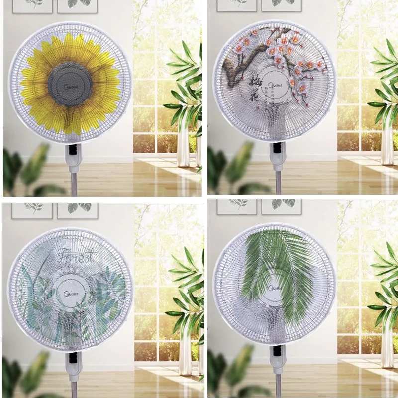1pcs Electric Fan Dust Cover Fan Safety Protector Net Round Stand Protection Finger Guard Dustproof Storage Bag Home Accessories dust cover fan cover