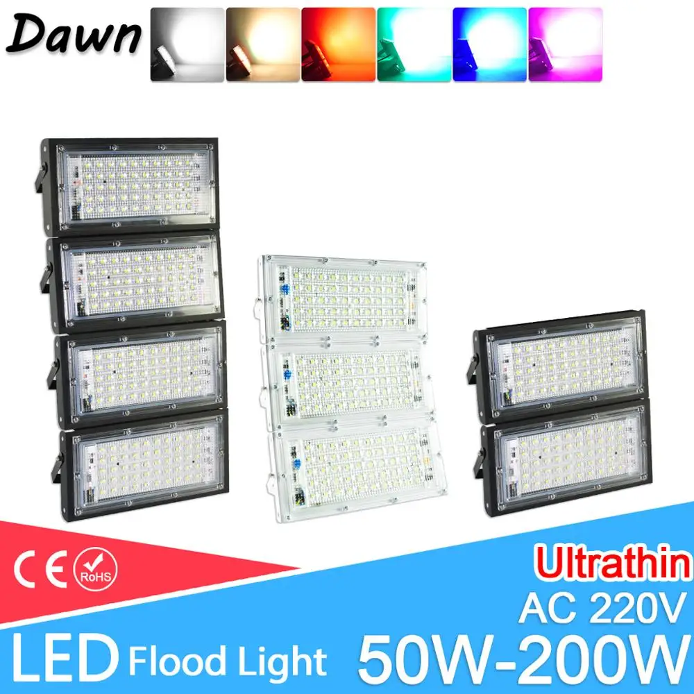 

LED Flood Light 50W 100W 150W 200W Floodlight AC 220V 240V LED street Lamp waterproof IP65 outdoor Lighting led cob spotlight