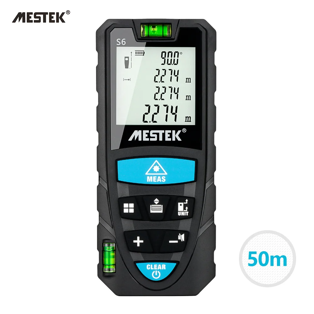 MESTEK Digital Laser Distance Meter 50M 70M 100M Rangefinder Trena Tape Range Finder Physical Level Bubbles Ruler | Инструменты