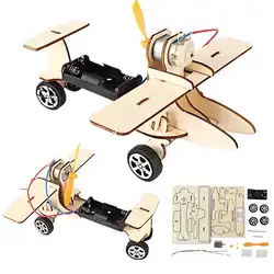 Практичная прочная деревянная детская DIY сборка для детей от 3-х лет домашняя игрушка изображение самолета Модель для бега игрушка
