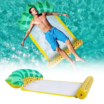 

Floating Row Pineapple Swimming Ring Inflatable Float Row Lounge Lifebuoy Pool Floating Row Foldable Pool Accessories Float