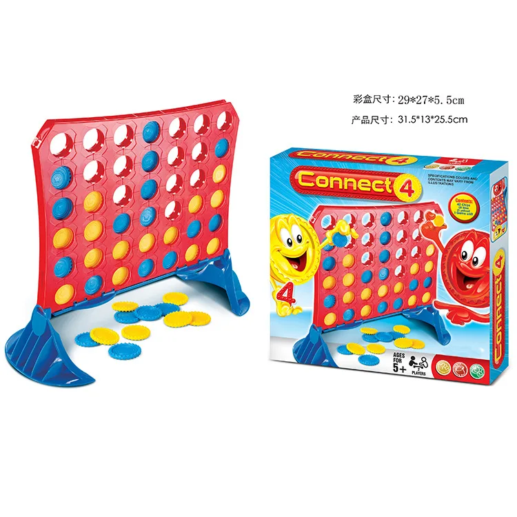 

Fun Stereo Quarto Game 4-Four in a Row Educational Early Childhood Tabletop Toys Children Adult Chinese Chequers Card Toy