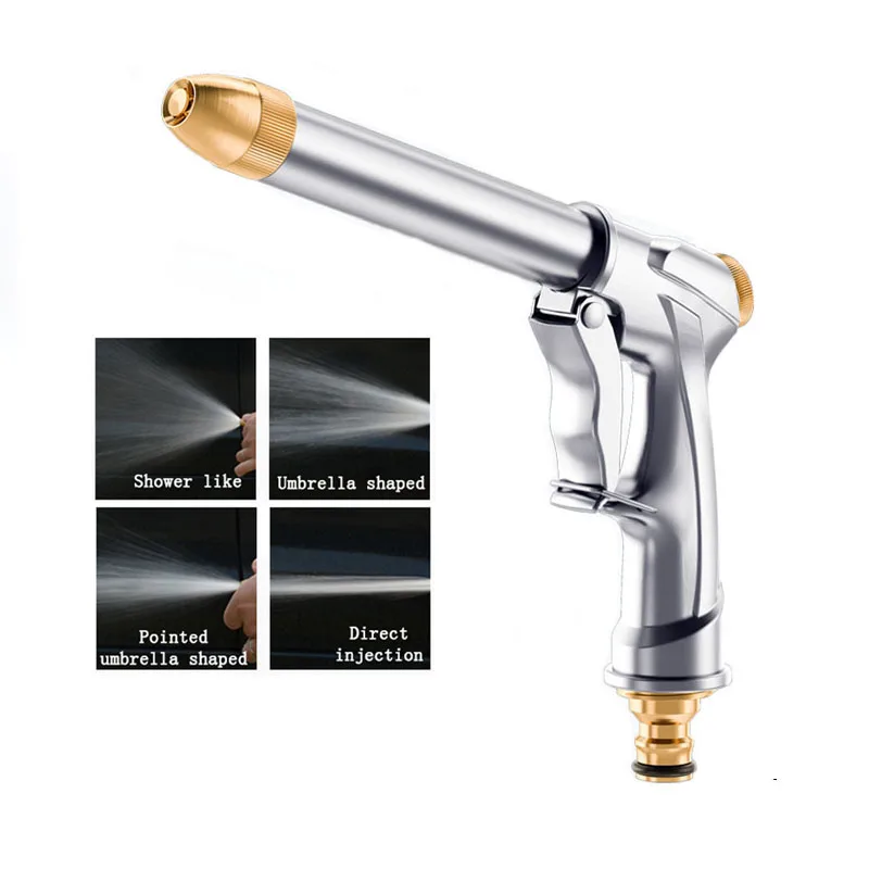 

New Garden Powerful Water Gun Water Spray Adjustable High Pressure Power Washer for Plant Flower Household Cleaning Car Washer
