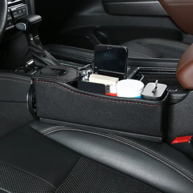 Органайзер для автомобильных сидений, цифровой дисплей, USB зарядное устройство, подстаканник, высокая емкость, авто щелевой наполнитель, коробка для хранения, аксессуары для интерьера
