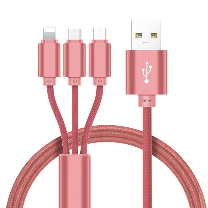 3в1 2в1 USB кабель для iPhone XS X 8 7 6 кабель Micro usb type C кабель для samsung S9 S8 кабель быстрой зарядки 2A шнур зарядного устройства
