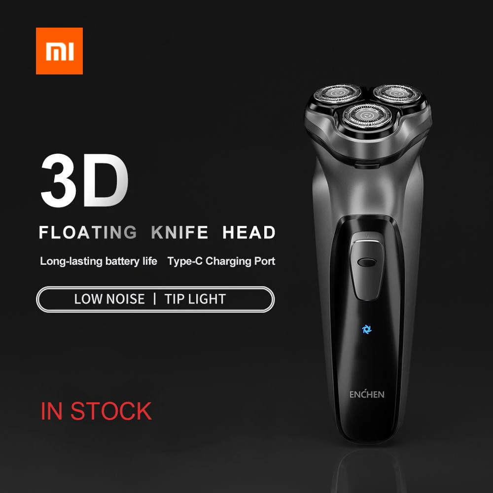 XIAOMI MIJIA для лица бритва Enchen BlackStone 3D электробритва мужчин моющийся type C USB