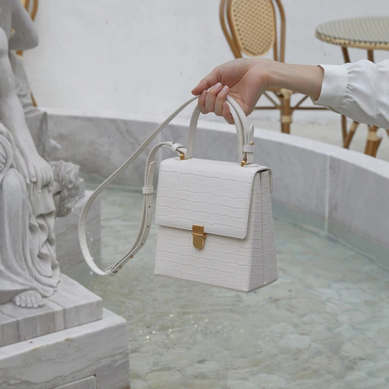 

Retro Lock Crocodile Small Flap Bags Designer Bags Famous Brand Women Bags 2019 Crossbody Bags for Women PU Leather Handbag 2019