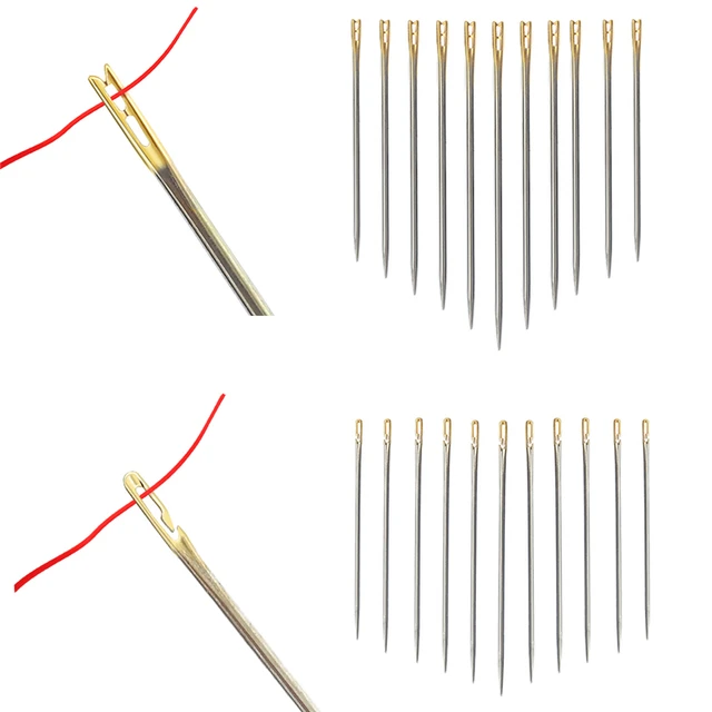 Self Threading Needles Home Household Tools Hand Sewing Needles 12pcs Set  Easy Through The thread - Price history & Review, AliExpress Seller -  GrassTop DIY Store