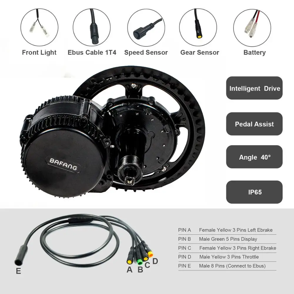 Bafang 8FUN 36V 350W M215 13Ah Li-ion BBS01B 850C DPC18 Gear Sensor Ebike  Mid Drive Motor Conversion Kit with Battery Function - AliExpress Sports \u0026  Entertainment