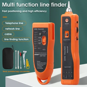 LAN Network Cable Tester Cat5 Cat6 RJ45 UTP STP Detector Line Finder Telephone Wire Tracker Tracer Diagnose Tone Tool Kit 1
