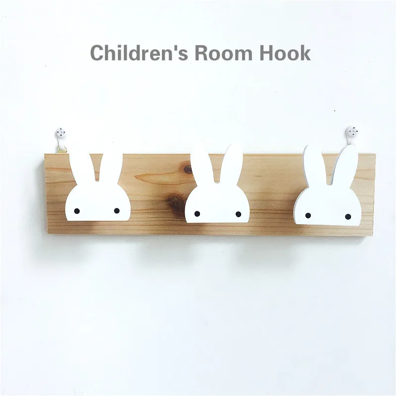 Three white rabbit Скандинавский стиль твердая деревянная полка для хранения лебедь лук облако форма полка для хранения спальня/гостиная перегородка декоративная рамка - Цвет: Three white rabbit