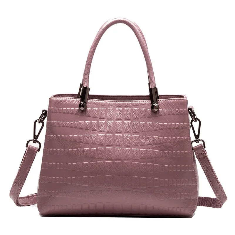 Europe and america 2019 new genuine leather women’s bag women’s handbag crocodile-leather shoulder crossbody bag