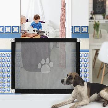 

Dog Cat Fences Portable Kids Fence Pets Safety Door Guard Indoor Outdoor Safety Isolation Network Pet Gate Enclosure DropShip