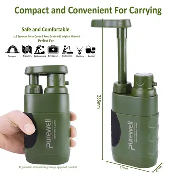 

Outdoor Water Purifier Personal Emergency Water Filter Mini Portable Filter for Outdoor Activities