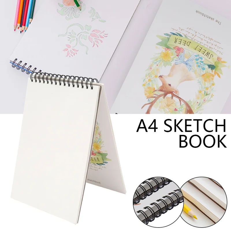 

A4 sketch sketchbook watercolor paper,used for drawing graffiti flowers and deerskin sketchbook drawing paper for artist student