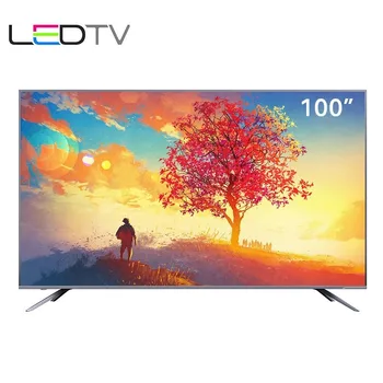 100 en effet pouce TV plusieurs langues Smart Android LCD 4K wifi internet IPTV DVB-T2 led TV télévision 1