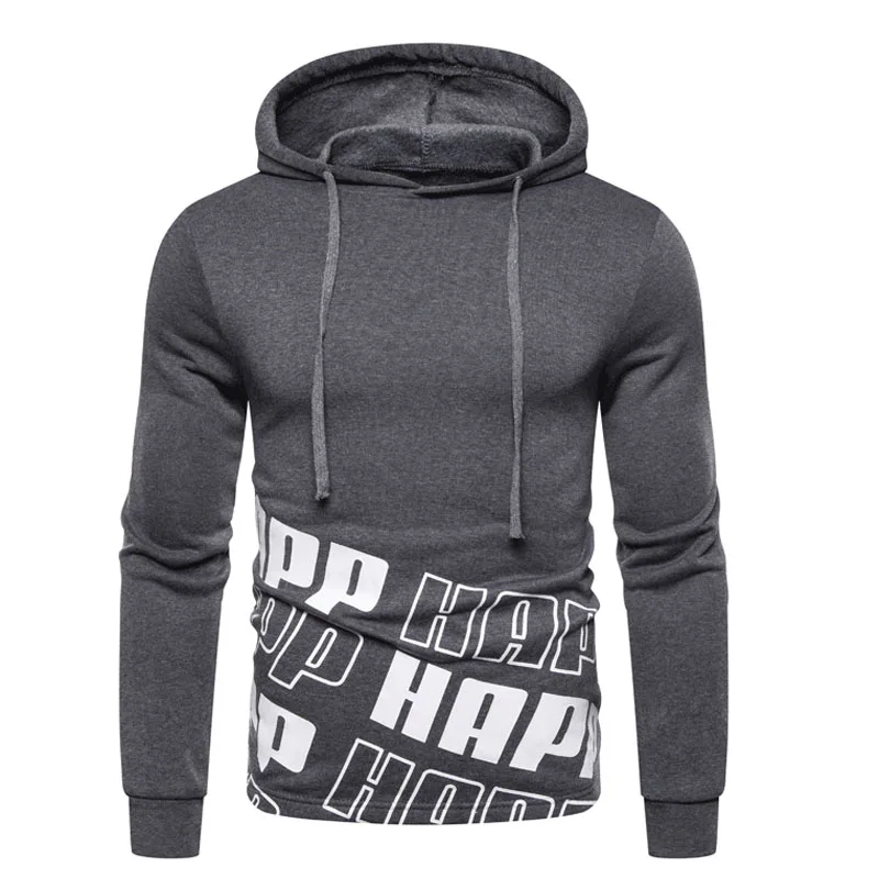 

2019 Autumn And Winter New Fashion Print Hooded Clothing Street Men's Large Size Warm Jacket Men's Brand Hooded Sweatshirt