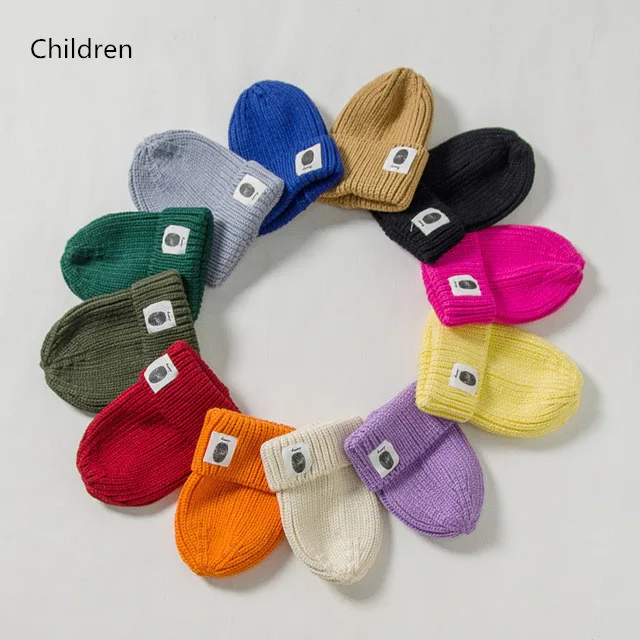 

Newest Children Casual Cap Baby Girl Boy Winter Hat Soft Warm Kids Beanie Hat Candy Color Crochet Elasticity Knitted Hats шапка