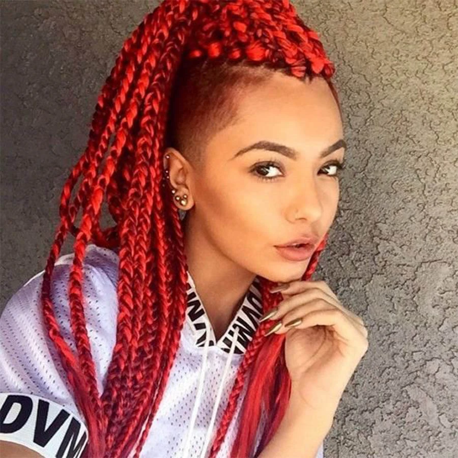 Lvhan Jumbo Braid Synthetic Hair Hair Crochet Braids 165 G Headwear White Red Purple Pink Synthetic Braiding Hair For Black Jumbo Braids Aliexpress