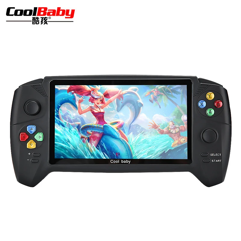 COOLBABY RS 08 Ручной игровой плеер 7 0 дюймов ЖК цветной двойной джойстик HD камера видео