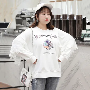 

2020 Summer Coat Skinny Round Neck Loose Will Fat Code Younger Sister T Long Sleeve Shirt Women Woman Groot Befree Harajuku