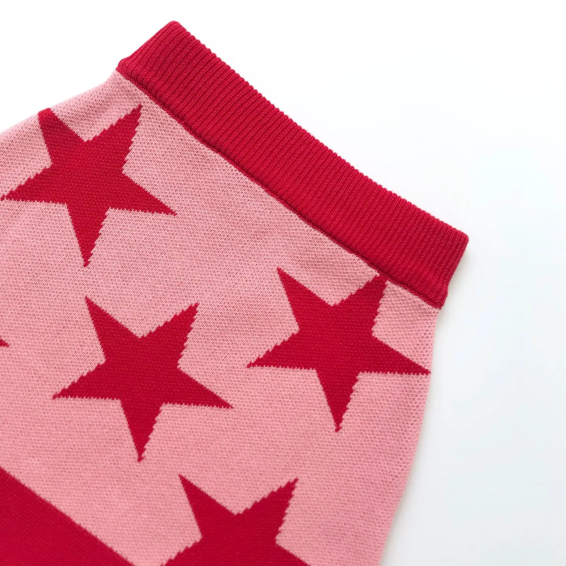 High Quality Winter Design Stars Children Girls Knitted Clothing Sets Sweater Skirt 2pcs Jacquard Cotton Kids Christmas Suits