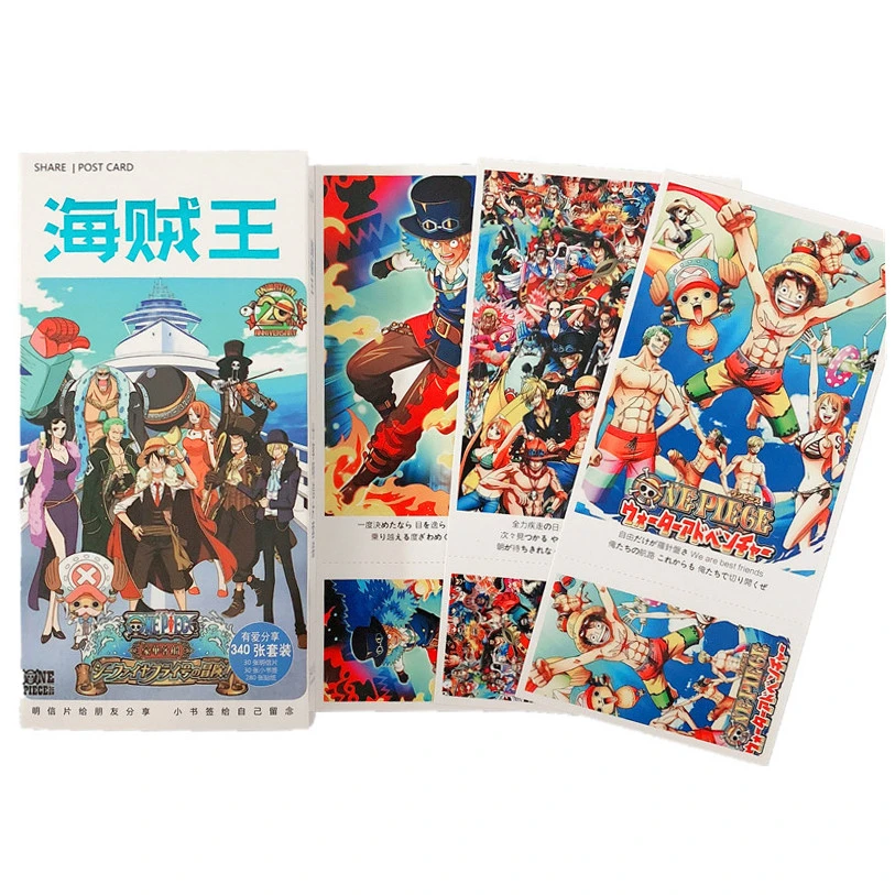 340 Pcs Set Japanese Anime One Piece Postcard Greeting Card Message Card Christmas And New Year Gifts Business Cards Aliexpress