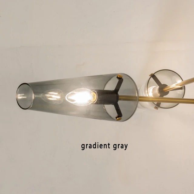 Gradient gray Современные подвесные потолочные светильники стеклянный абажур E14 подвесные светильники для ресторана кухни спальни освещение - Цвет корпуса: Gradient gray
