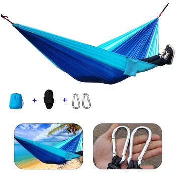 

1 Set 70x140cm Portable Hammock Adult Outdoor Swing Backpacking Travel Survival Hanging Sleeping Bed Hammocks with Storage Bag #