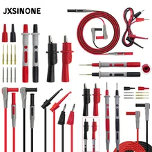 Jxsinone multímetro teste leva kit eletrônico ponta de prova acessório jacaré clipes banana plug para testar gancho sonda substituível