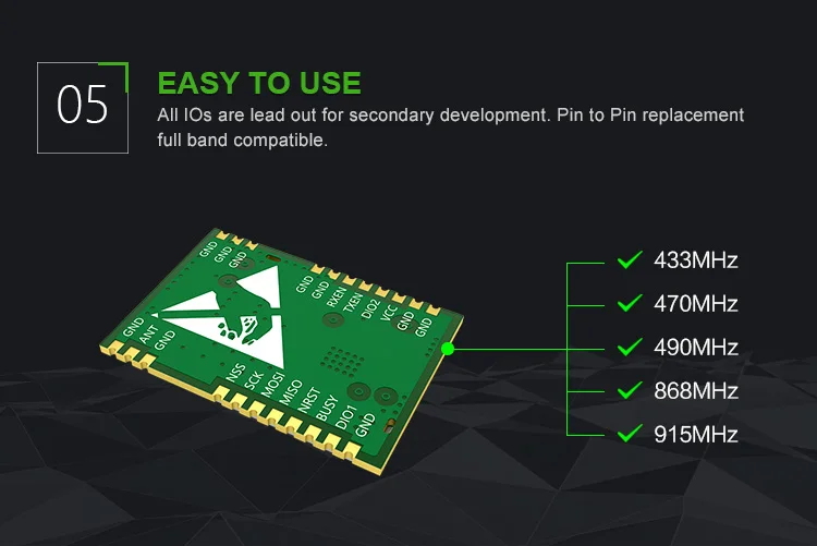 E22(400M22S) SX1262 wireless transceivers (7)