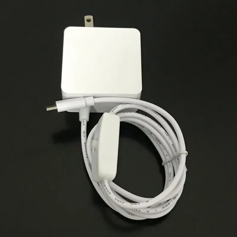 Складной адаптер питания кабель 5 в 3A USB-C зарядное устройство Шнур с кнопкой переключения для Raspberry Pi 4B аксессуары