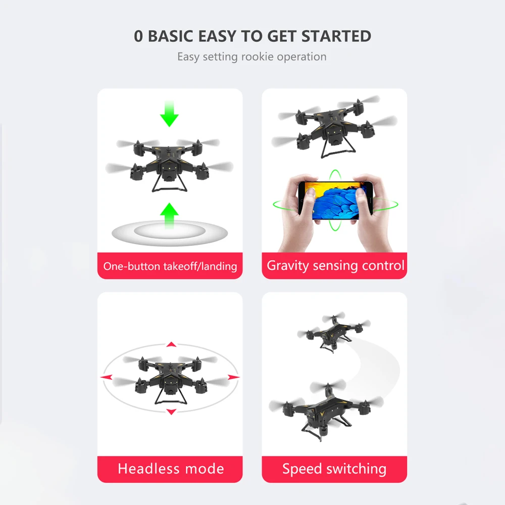  New GPS Drone With 4K HD Camera 2000 Meters Control Distance Quadcopter Drone Fly 20mins Foldable R