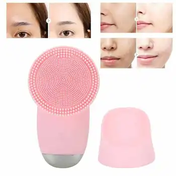 

Portable Facial Cleansing Brush USB Rechargeable Soft Silicone Face Cleanser Vibrating Face Brush for Deep Cleansing Beauty Tool