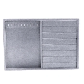 

Velvet Stackable Jewelry Display Trays Showcase Organizer Storage Tray Stand