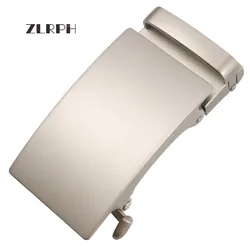 Zlrph cinto de grife da moda, fivela de liga de alta qualidade para homens sem dentes sem fivela de corpo