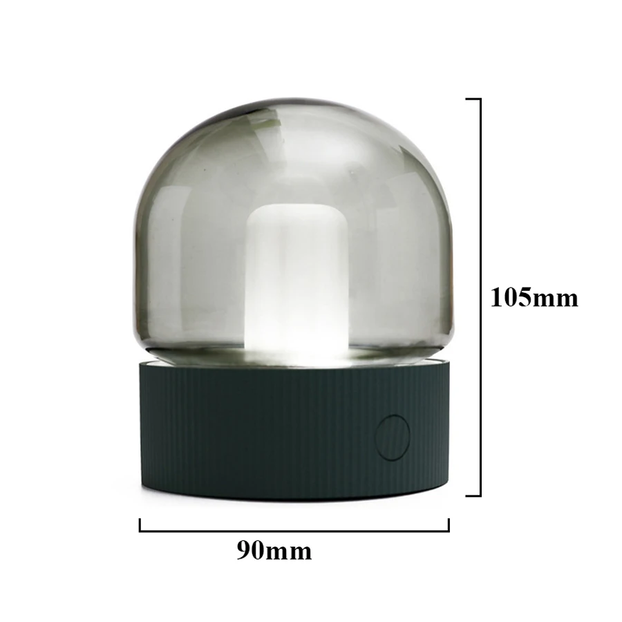 Thrisdar креативный Ностальгический стеклянный Ночной светильник 2 цвета с регулируемой яркостью перезаряжаемая атмосферная дышащая Ночная лампа для спальни настольные лампы