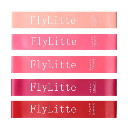 A set (5pcs) Flylitte 5 шт./компл. латекс эластичный Фитнес резинки для упражнения пилатес эластичных лент на прочность обрезиненные диски, гантели для эспандер - Цвет: A set (5pcs)