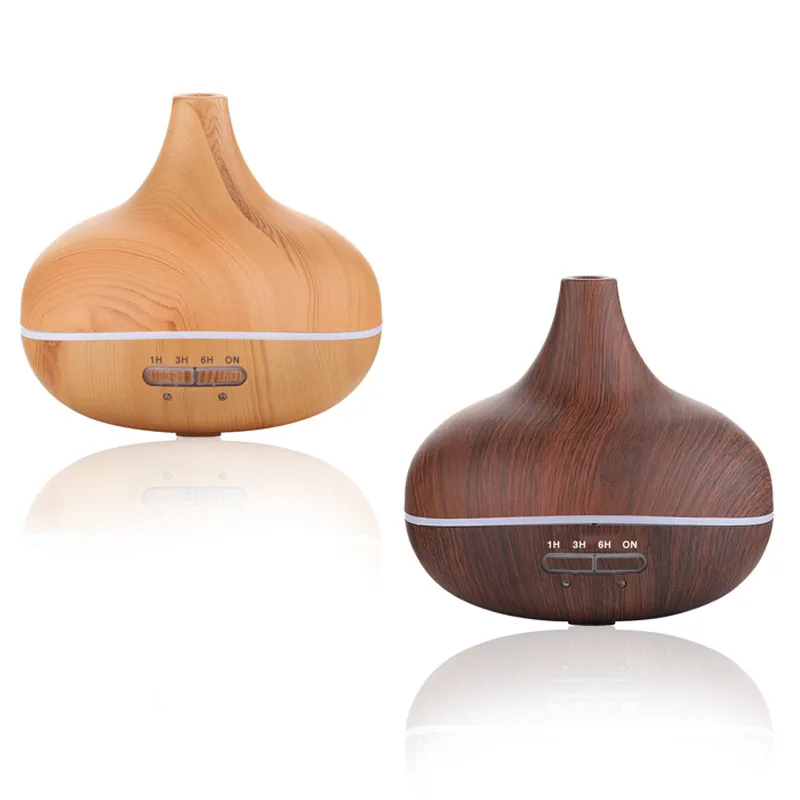 

Wood Grain Incense Burners 300ML Aromatherapy Essential Oil Diffuser Mist Cool 7 LED Incense Burners With Humidifier Function
