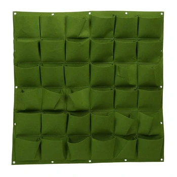 

Wall Hanging Planting Bags 36 Pockets Grow Bag Planter Vertical Garden Vegetable Living Garden Bag Green