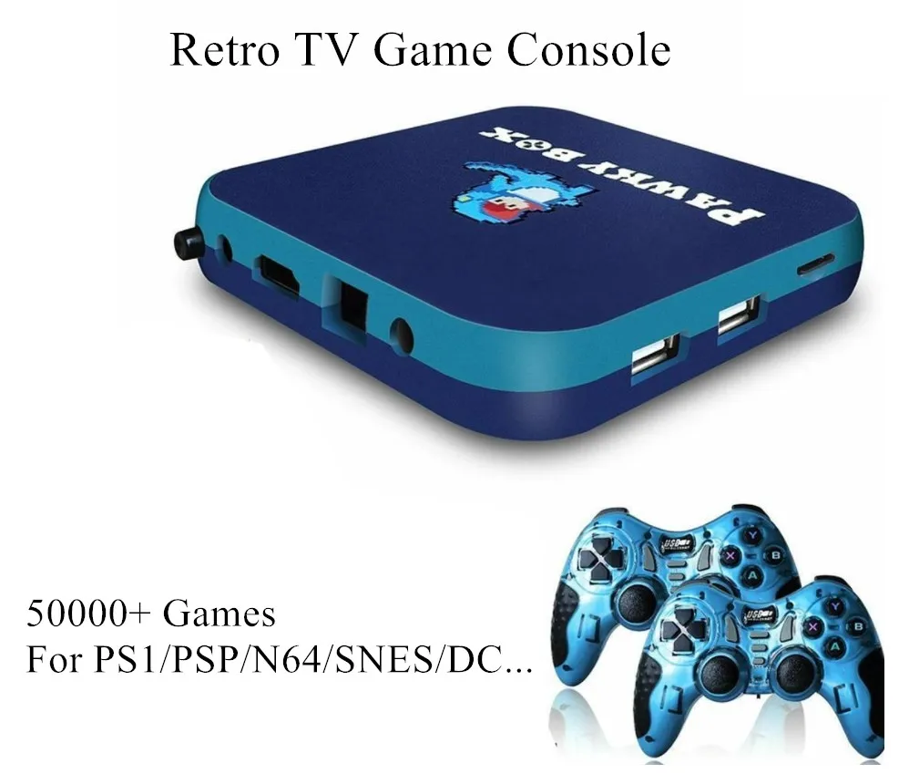 Супер игровая консоль Pawky Box для PS1/DC/N64/PSP 50000 + Ретро игровой плеер с беспроводными