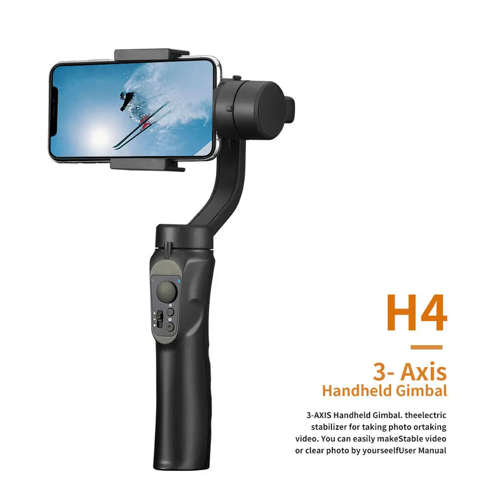  H4 Smooth Handheld Smartphone Gimbal Stalilizer Portable for iPhone Andriod Mobile Phone GV99