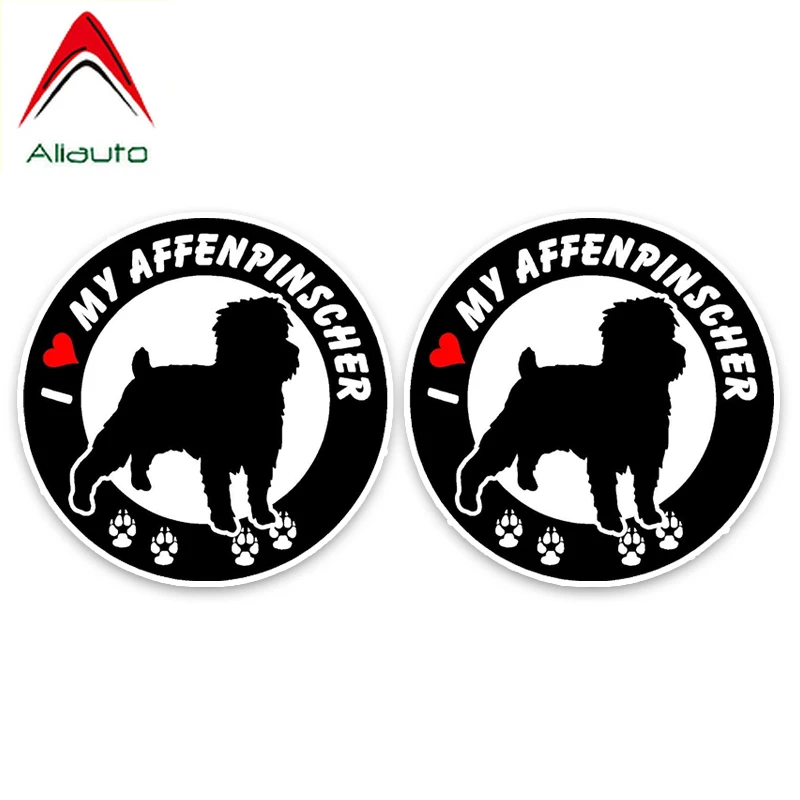 Aliauto 2 X I Love My Affenpinscher Собака ПВХ автомобиль Высокое качество наклейка украшение