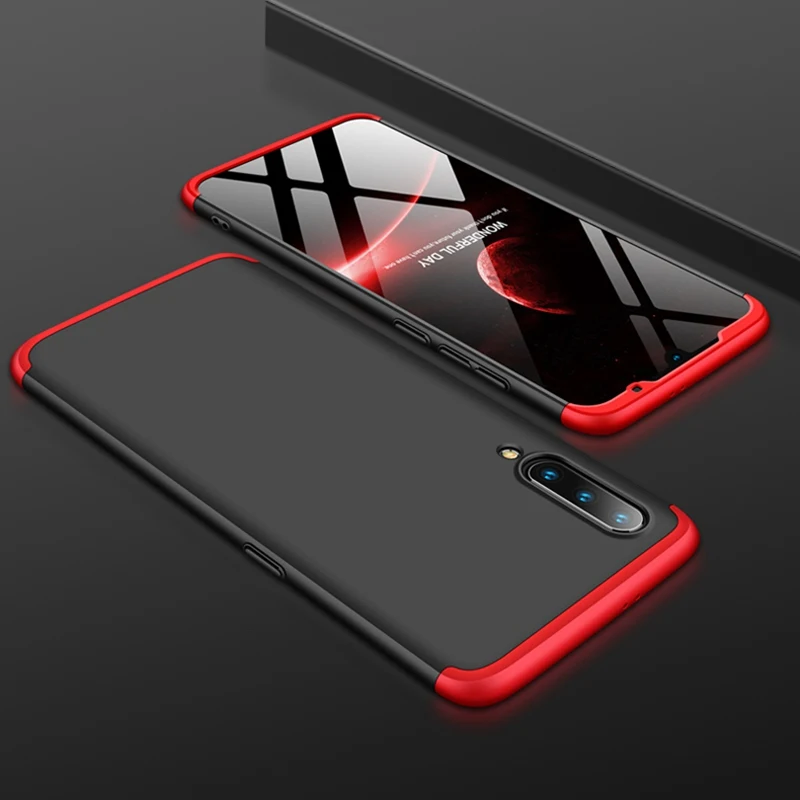 Olhveitra 360 градусов полное покрытие чехол для Xiaomi Mi 9 8 SE CC9 CC9E покрытие противоударный защитный чехол для Xiaomi Mi 9T Pro A3 A2 6X 5X - Цвет: Black With Red