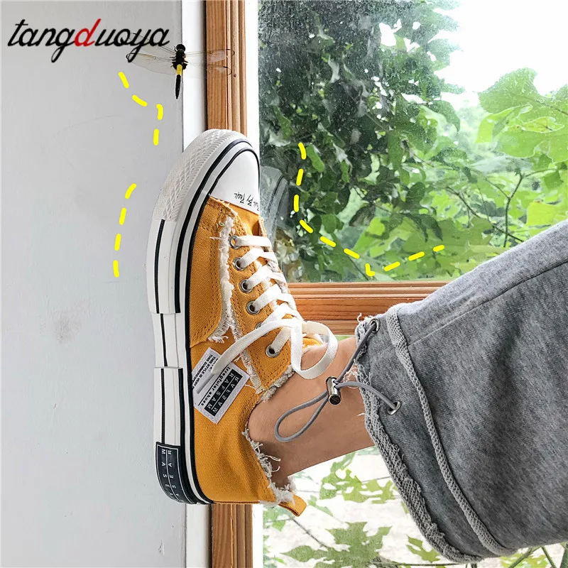 

flat canvas shoes women high top sneakers vulcanized shoes woman 2019 women casual shoes comfortable sneakers hip hop