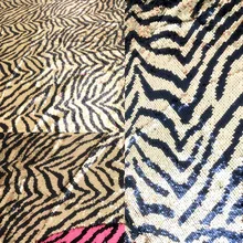 Новая мода Золотая Роза Леопардовый узор блесток ткань двухсторонняя Цвет Изменение моды шоу Дизайнер материал 90x130 см