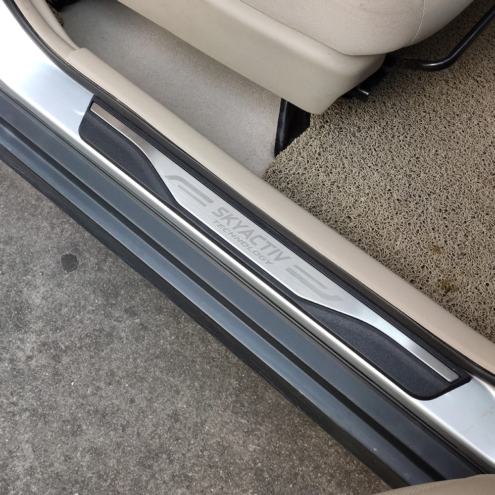 Наклейка для стайлинга автомобиля Mazda 3 6 cx5 cx 5 порог двери 2014 2019 из нержавеющей