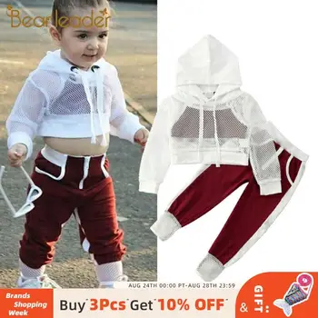 

Bear Leader Baby Girls Clothing Set New Summer Casual Hollow Hoodied Tops and Pants Outfits Baby Girl Kids Clothes Fashion Suits